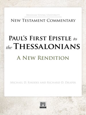 cover image of Paul's First Epistle to the Thessalonians
